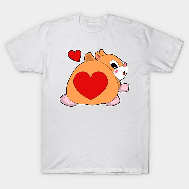 Hamster with Heart T-Shirt by Markus Schnabel